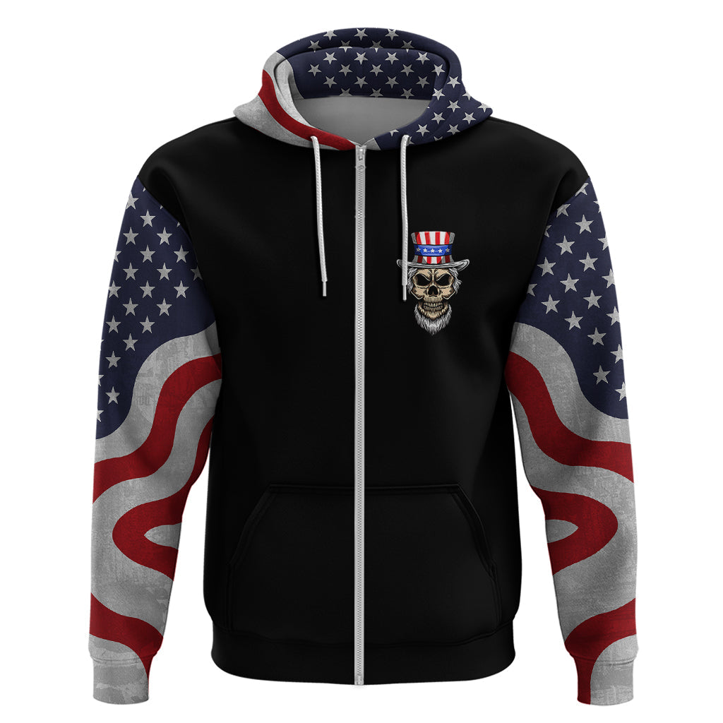 American Skull Hoodie In Gun We Trust DT01
