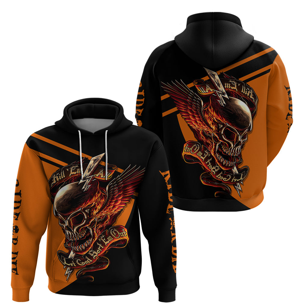 Wings Skull Hoodie Kill Them All DT01
