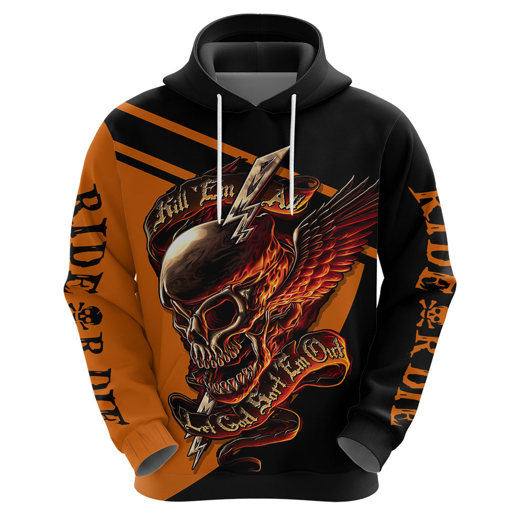 Wings Skull Hoodie Kill Them All DT01