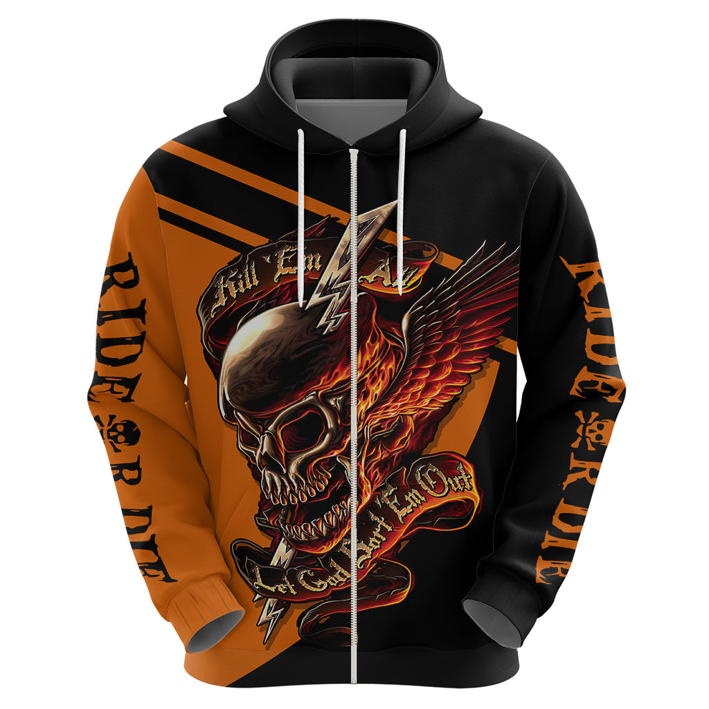 Wings Skull Hoodie Kill Them All DT01
