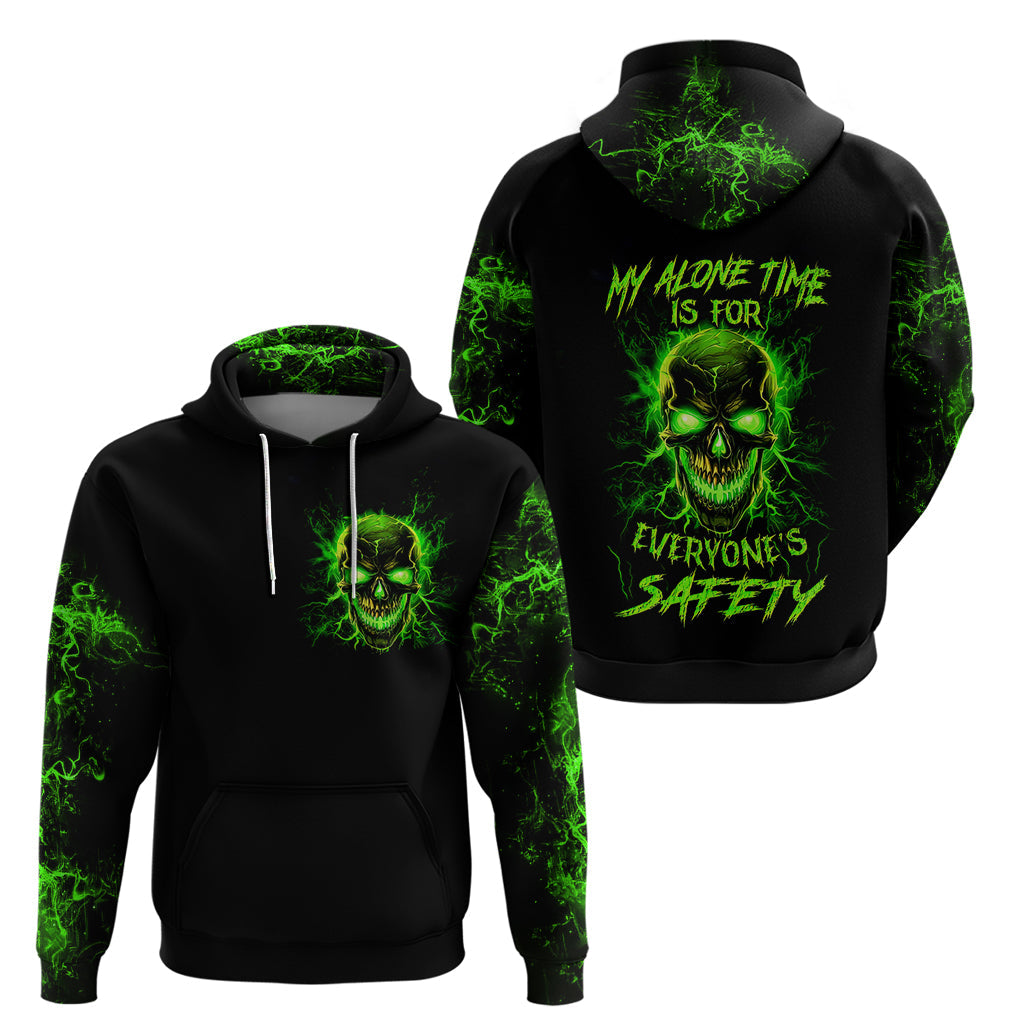 Flame Skull Hoodie My Alone TIme Is For Everyone Safe DT01