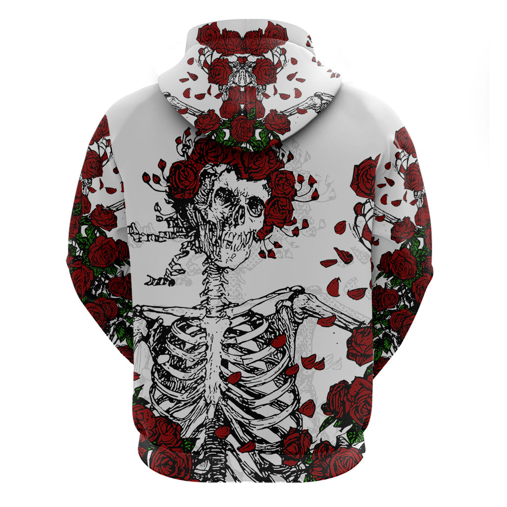 Rose Skull Hoodie Rose Skull Day Of The Dead DT01