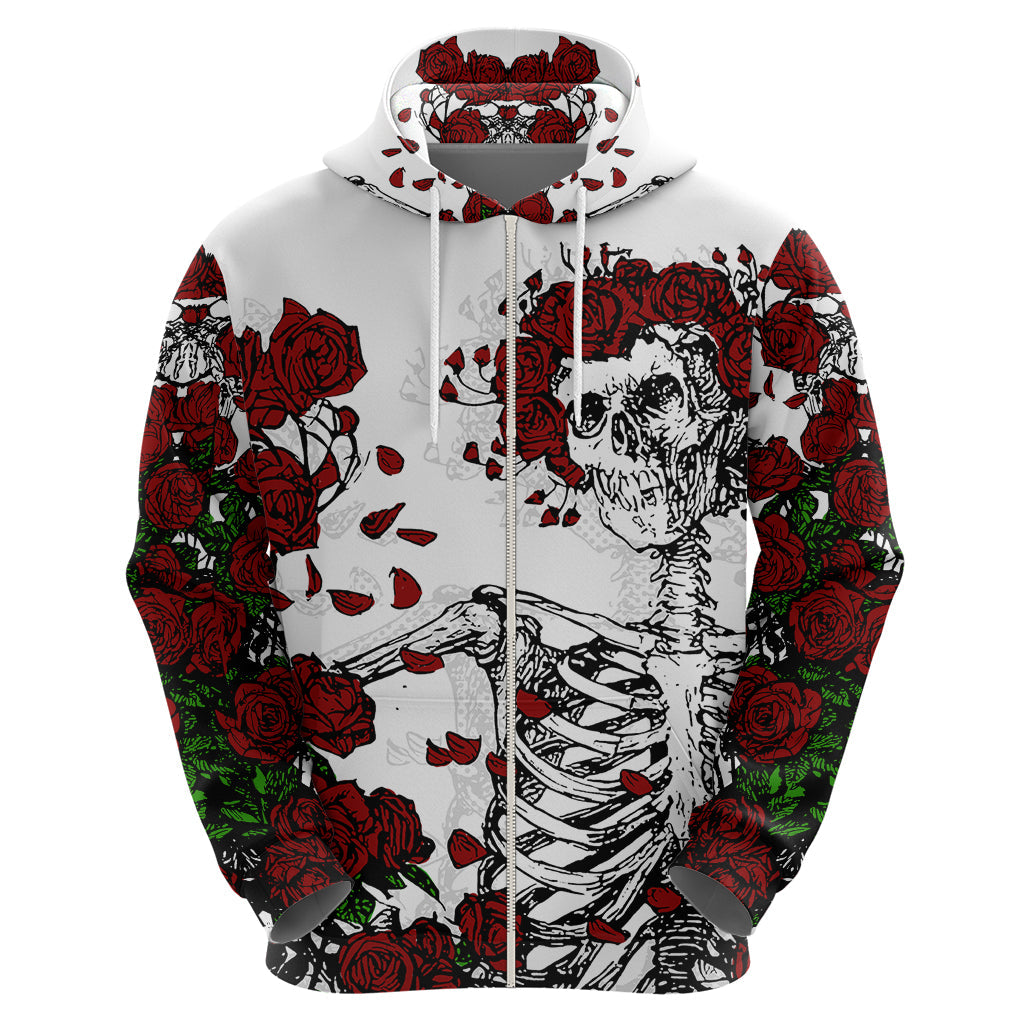 Rose Skull Hoodie Rose Skull Day Of The Dead DT01