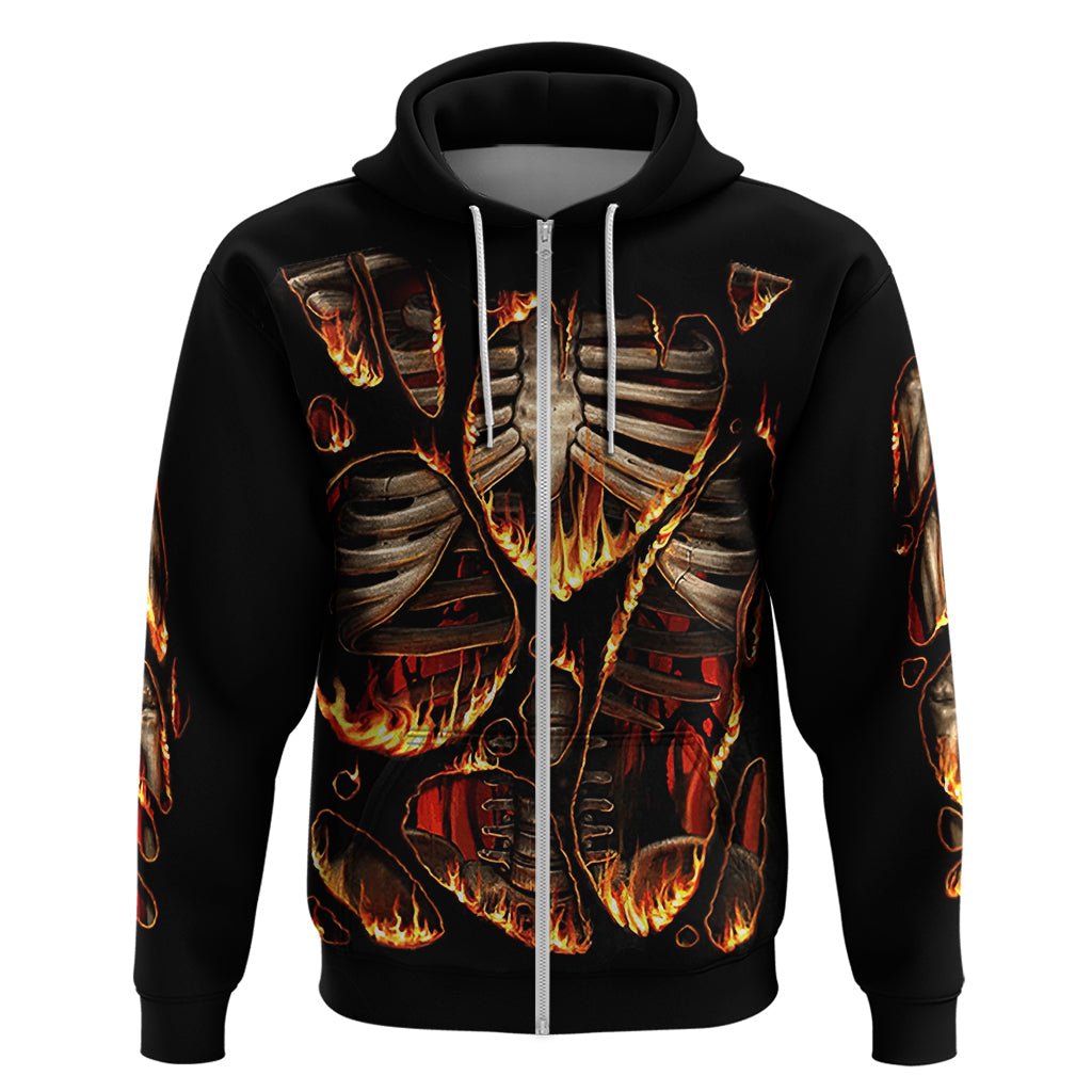 Flame Skull Hoodie Flame Skeleton Inside My Body DT01