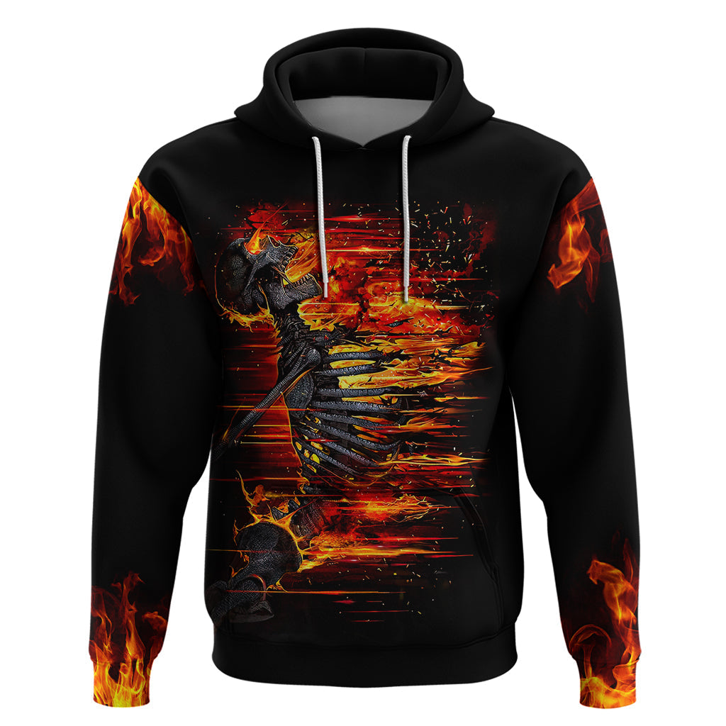 Fire Skull Hoodie Dead Fire Skeleton Scream DT01
