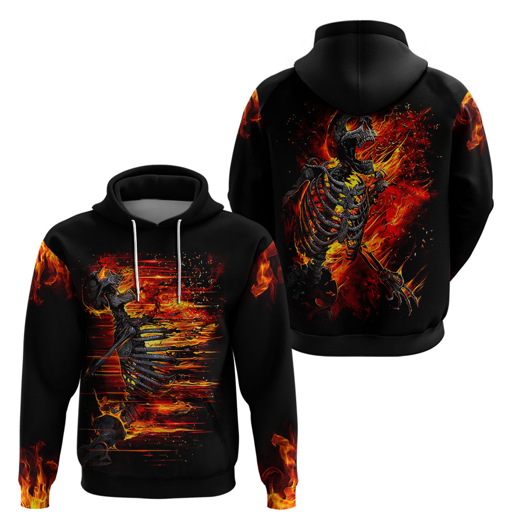 Fire Skull Hoodie Dead Fire Skeleton Scream DT01