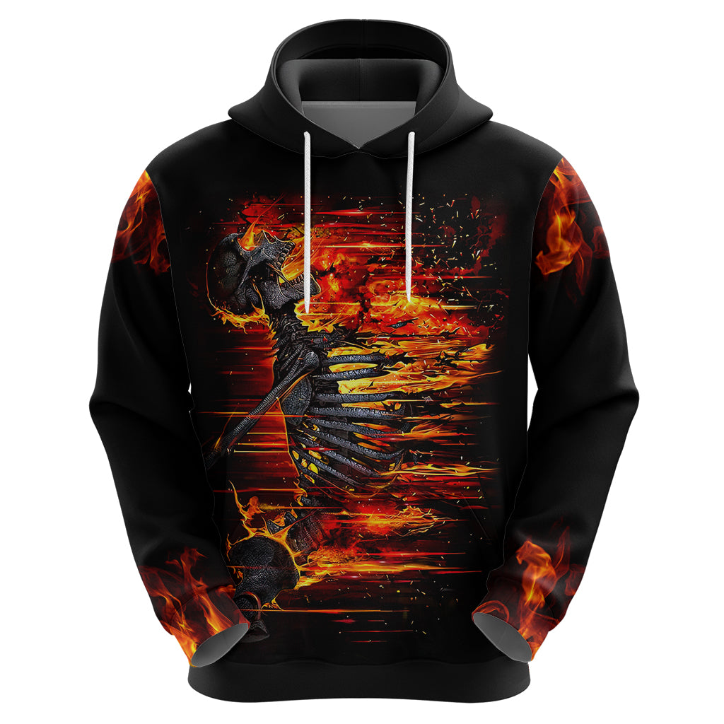 Fire Skull Hoodie Dead Fire Skeleton Scream DT01
