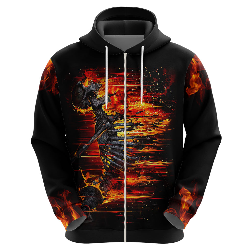 Fire Skull Hoodie Dead Fire Skeleton Scream DT01