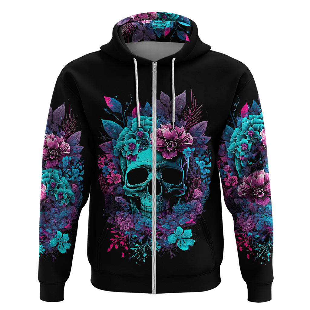 Wings Skull Hoodie Want To Be Karma Fairy Rose Skull DT01