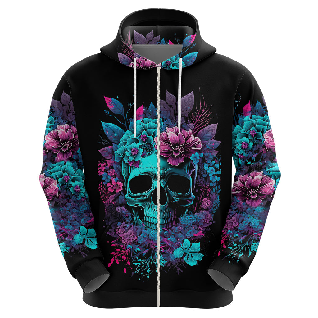 Wings Skull Hoodie Want To Be Karma Fairy Rose Skull DT01
