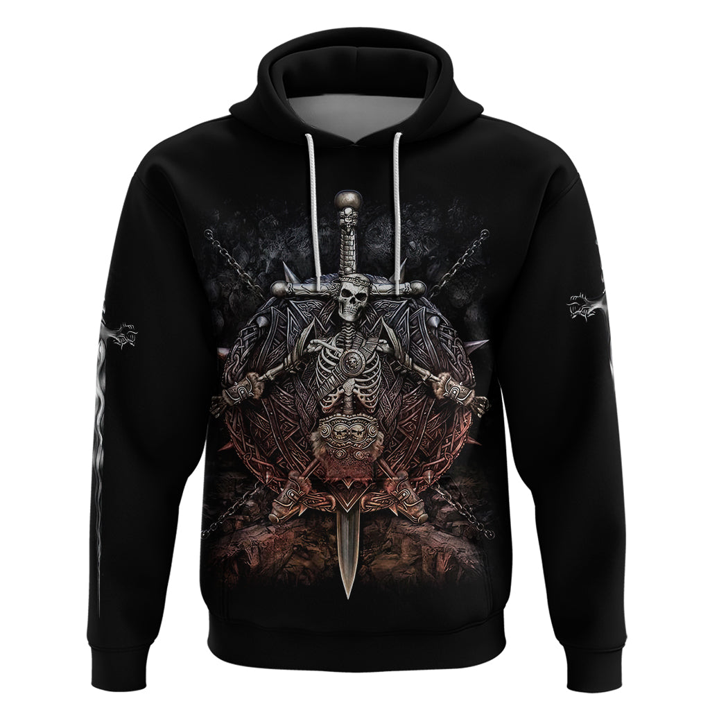 Warrior Skull Hoodie Skull Warrior Viking DT01