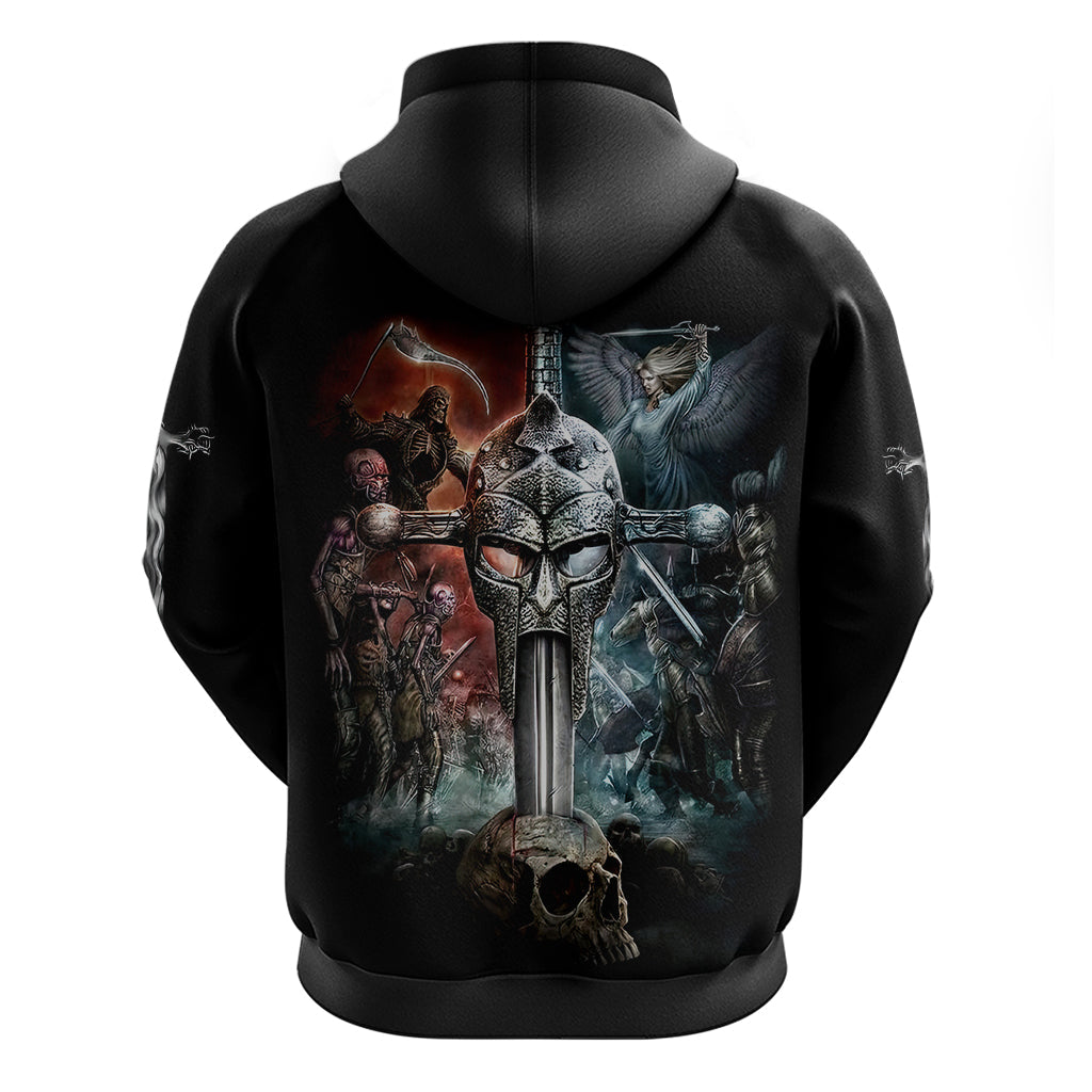 Warrior Skull Hoodie Skull Warrior Viking DT01