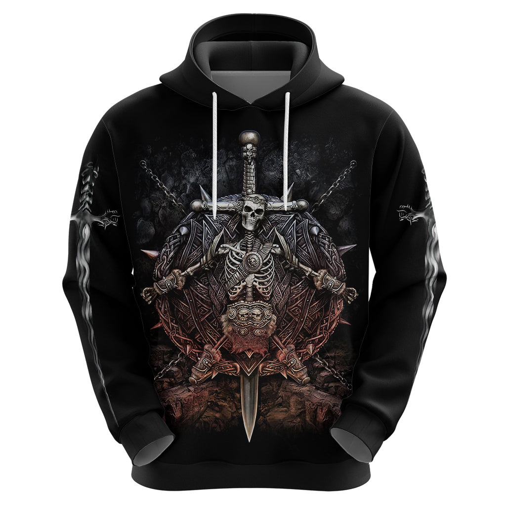 Warrior Skull Hoodie Skull Warrior Viking DT01