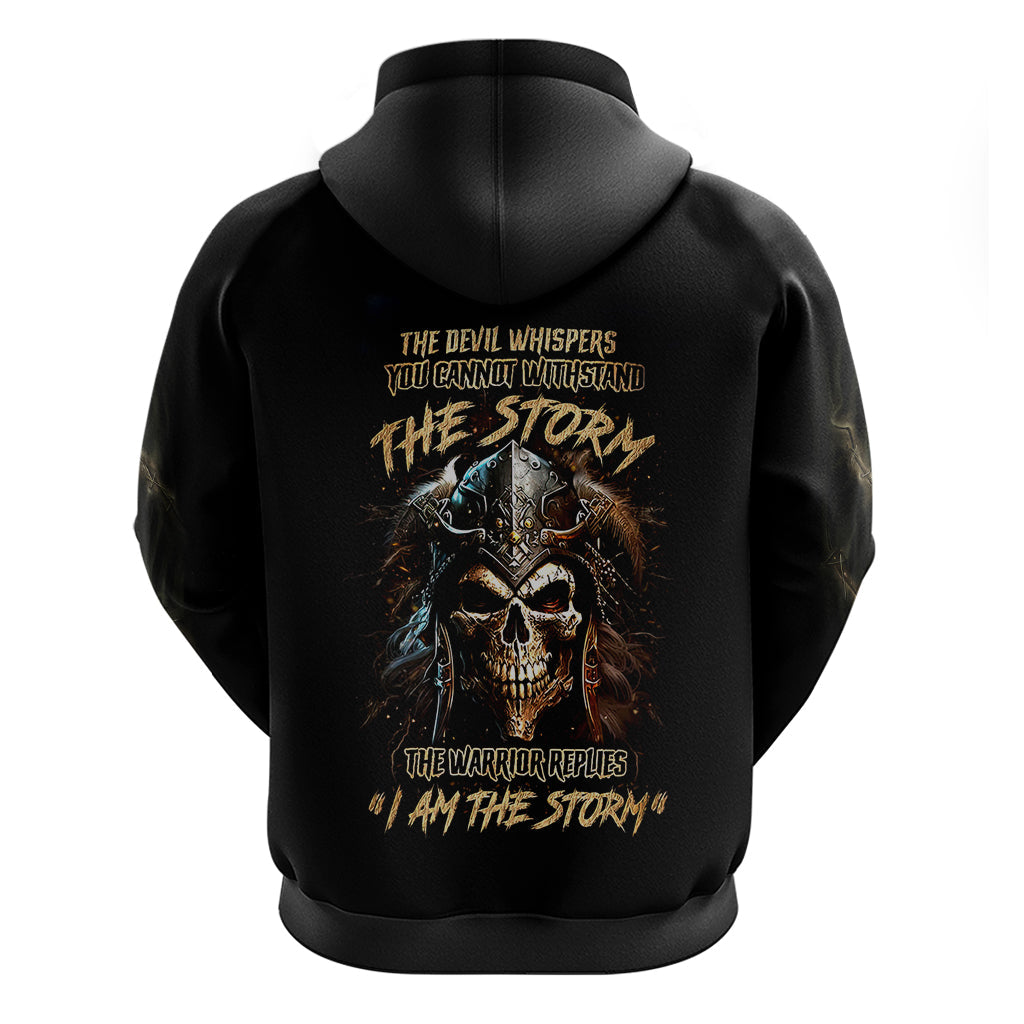 Warrior Skull Hoodie The Warrior Replies Iam The Storm DT01