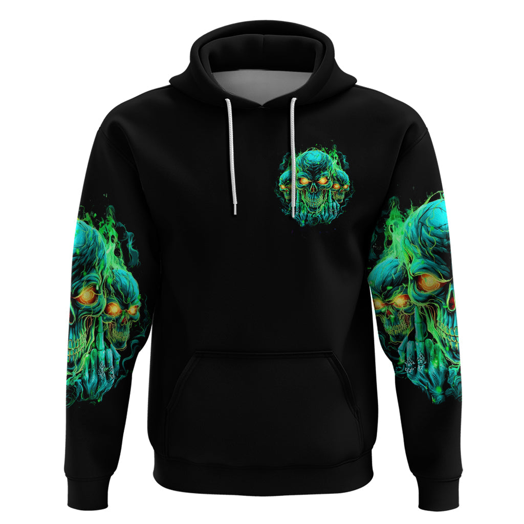 Flame Skull Hoodie Fuck You You Fuckin Fuck DT01