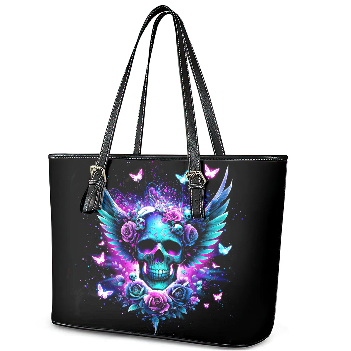 Skull Wings Leather Tote Bag So The Bitch In Me Came Out To Play DT01