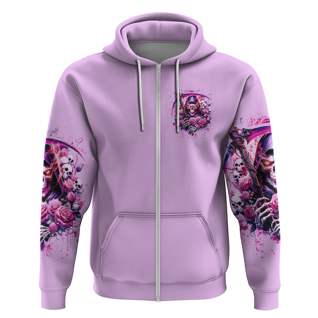 Reaper Skull Hoodie Warning This Tattooed Girl Doesn't Play Well With Stupid People DT01