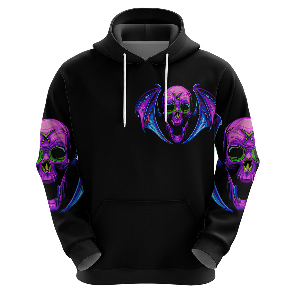 Bat Skull Hoodie Bat Skull Hello Darkness My Old Friend DT01