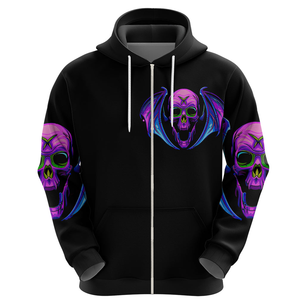 Bat Skull Hoodie Bat Skull Hello Darkness My Old Friend DT01