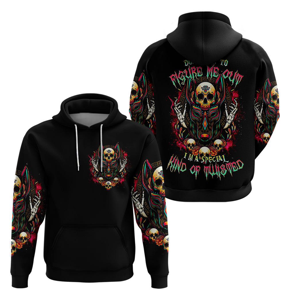 Anubis Skull Hoodie Skull Anubis Don't Try To Figured Me Out DT01