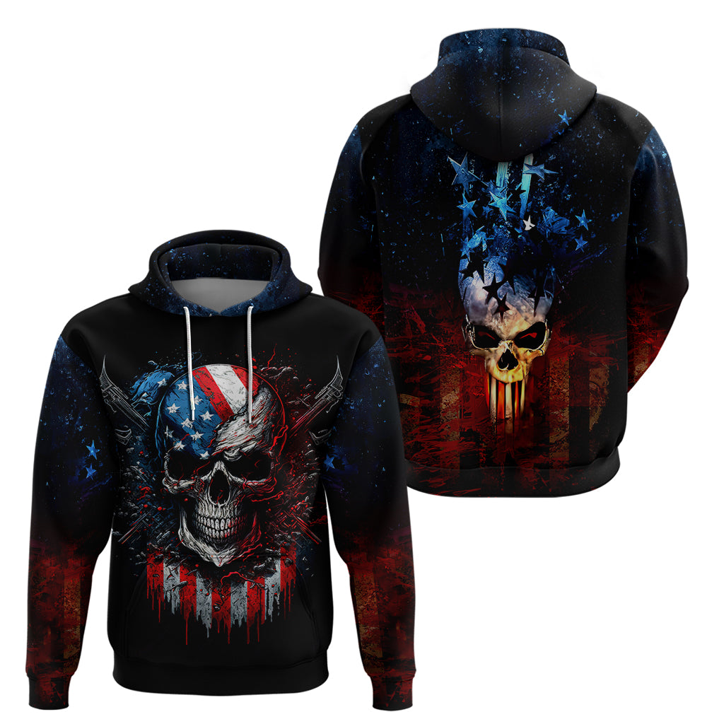 Vintage Skull Hoodie American Skull Vintage DT01