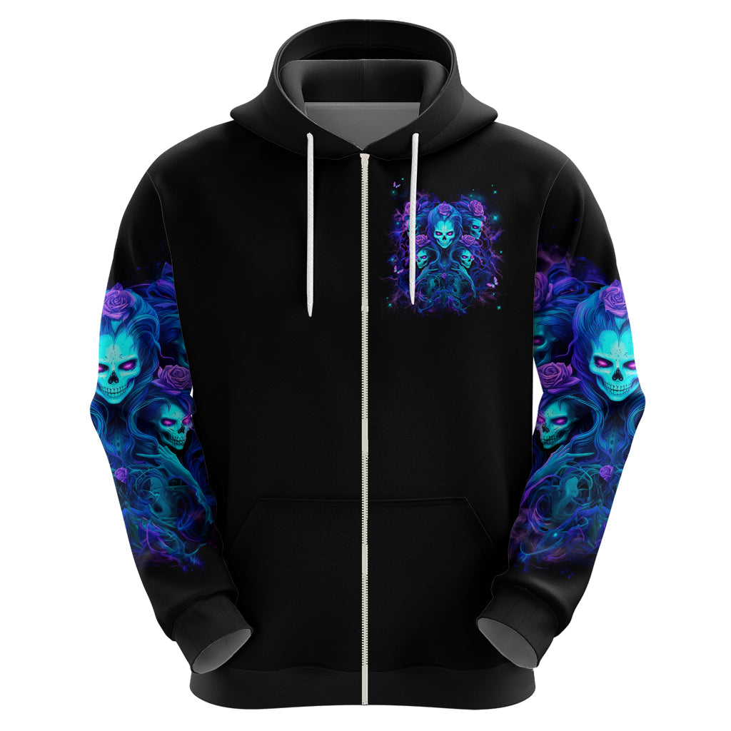 Rose Skull Hoodie Four Out Of The Five Voices In My Head Think You An Idiot DT01