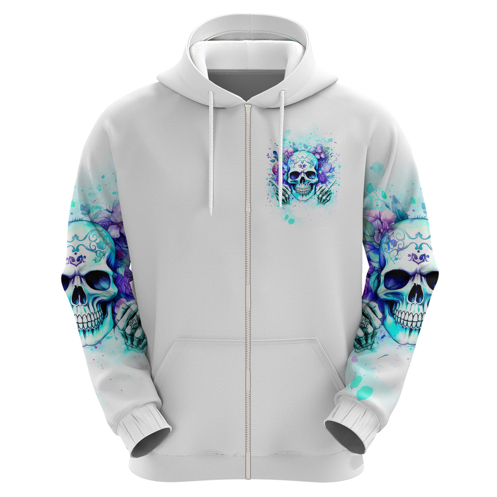 Rose SKull Hoodie My Give A Fuck Is Broken But My Go Fuck Yourself Is Fully Functional DT01