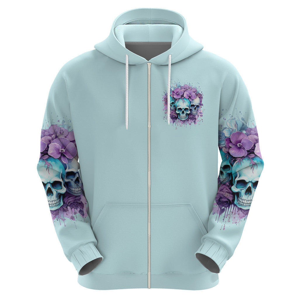Flower Skull Angel Hoodie The Good Girl In Me Got Tired Of The Bullshit DT01