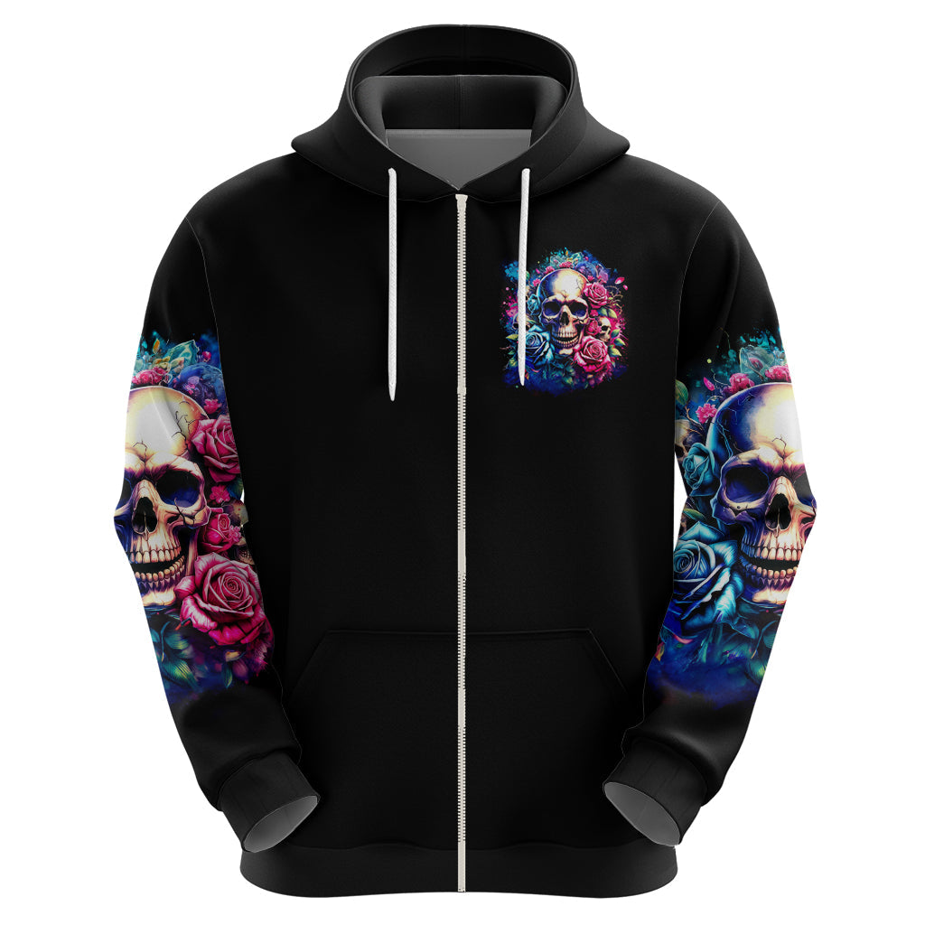 Rose Skull Hoodie Assuming I Was Like Most Girls Was Your First Mistake DT01