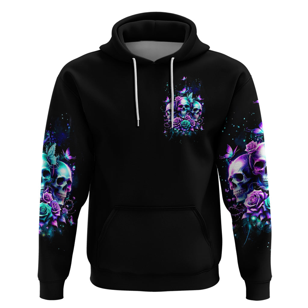 Rose Skull Hoodie Stuck Between IDK IDC And IDGAF DT01