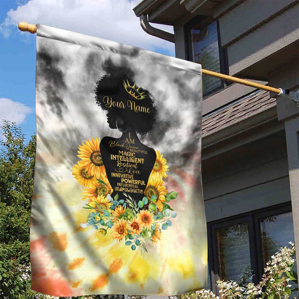 Vintage Flowers - I Am Black Queen Garden Flag DT02