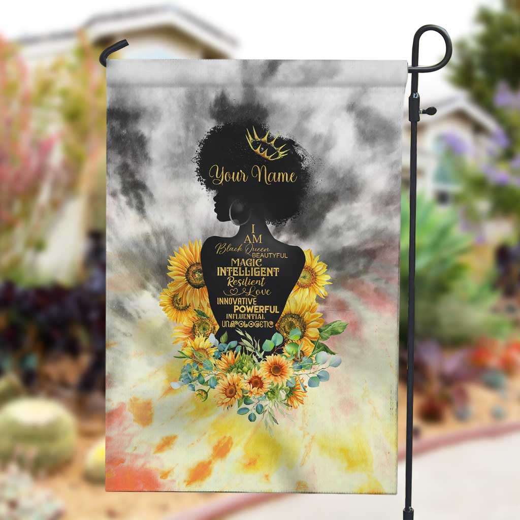 Vintage Flowers - I Am Black Queen Garden Flag DT02