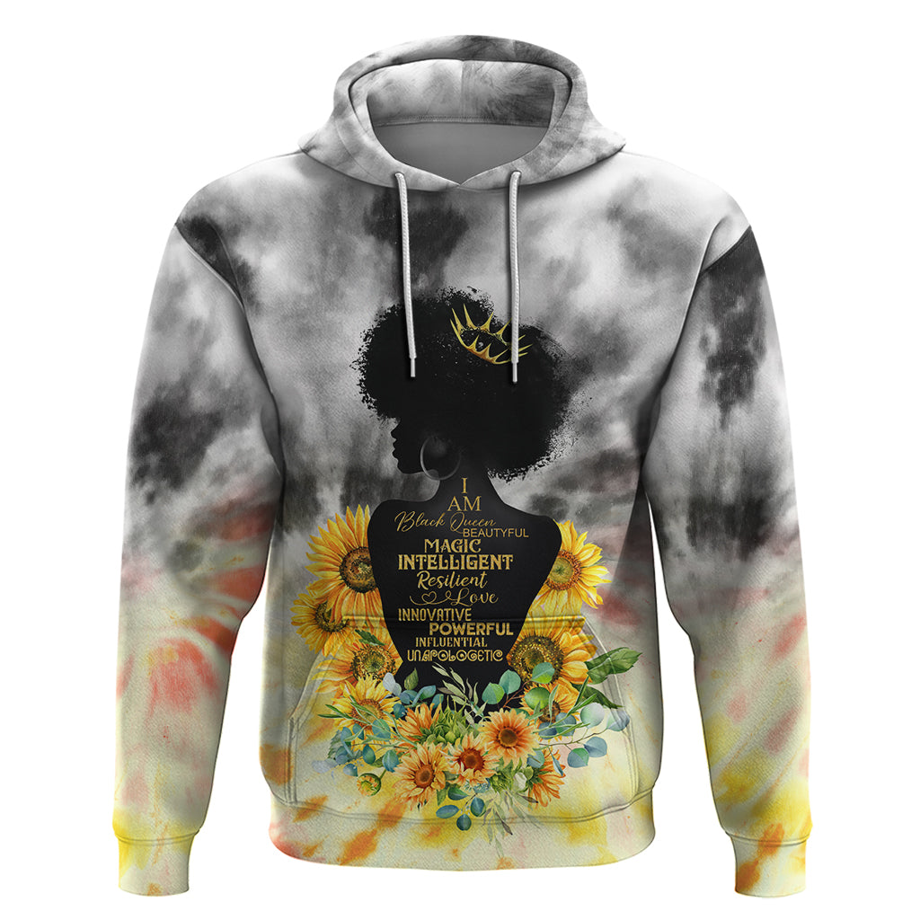 I Am Black Queen Hoodie Flowers Retro Style DT02
