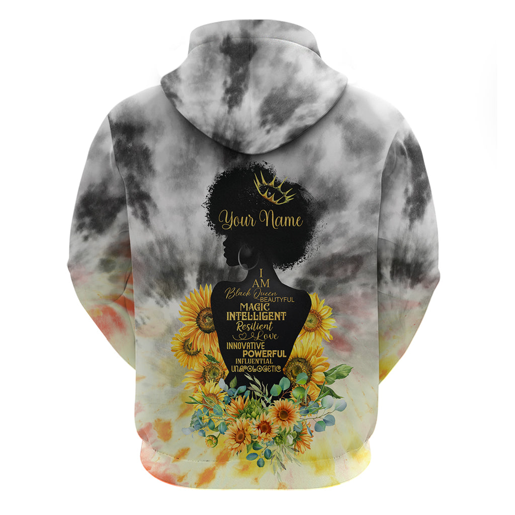 I Am Black Queen Hoodie Flowers Retro Style DT02