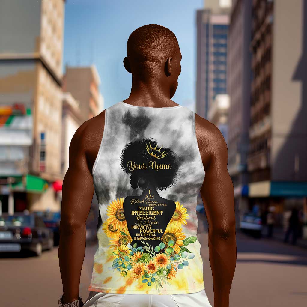 Vintage Flowers - I Am Black Queen Men Tank Top DT02