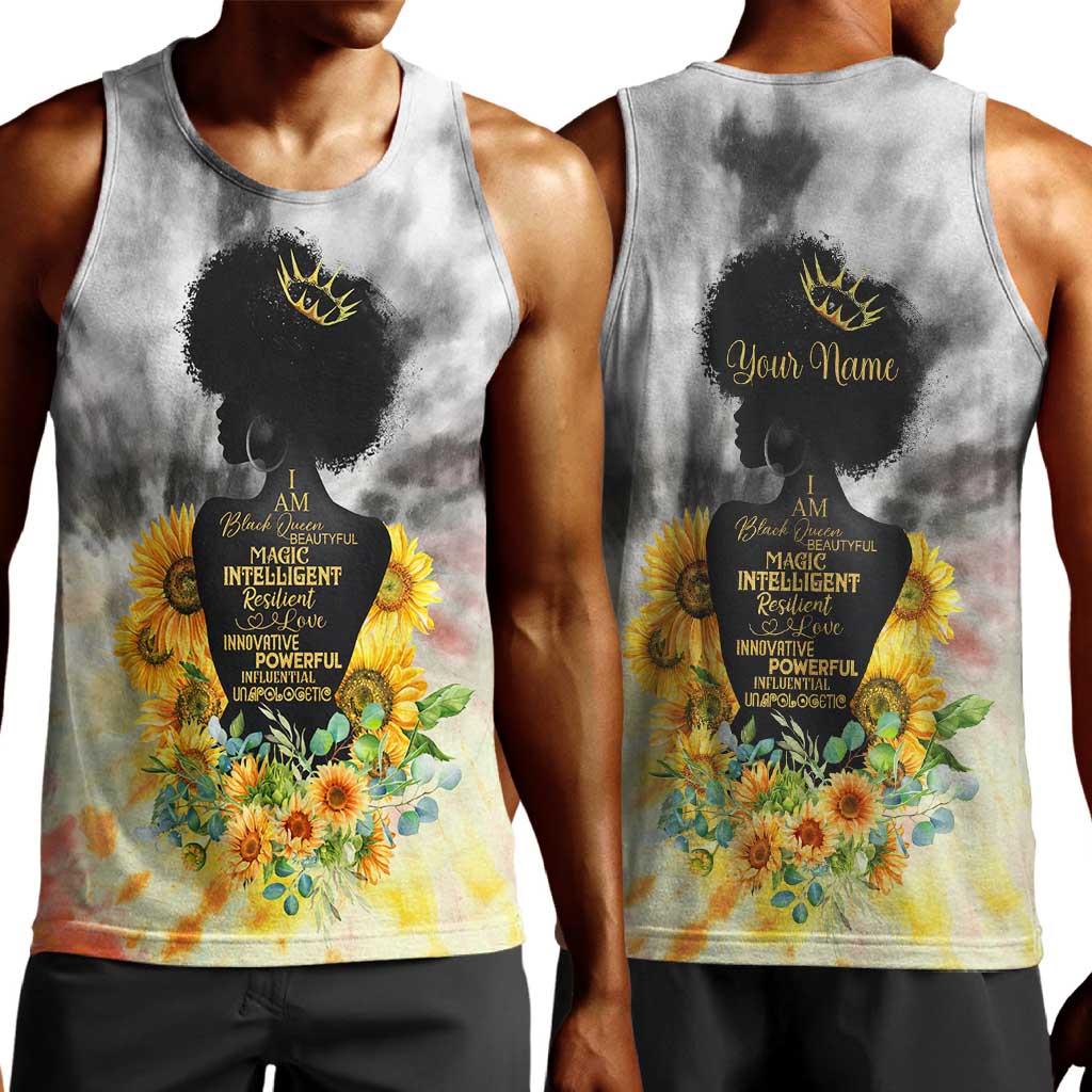 Vintage Flowers - I Am Black Queen Men Tank Top DT02