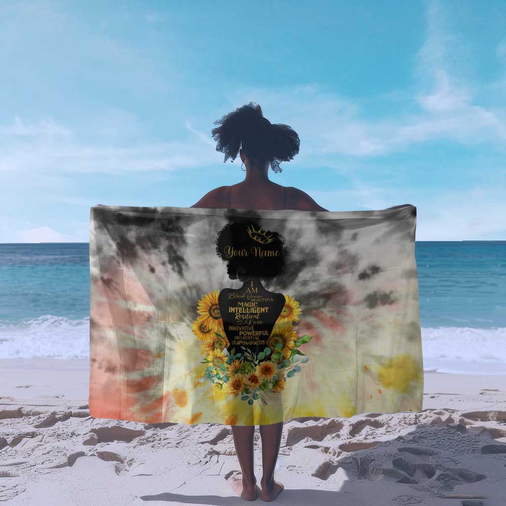 Vintage Flowers - I Am Black Queen Sarong DT02