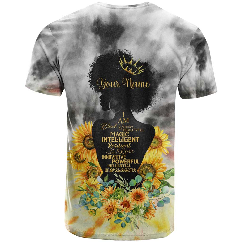 Vintage Flowers - I Am Black Queen T shirt DT02