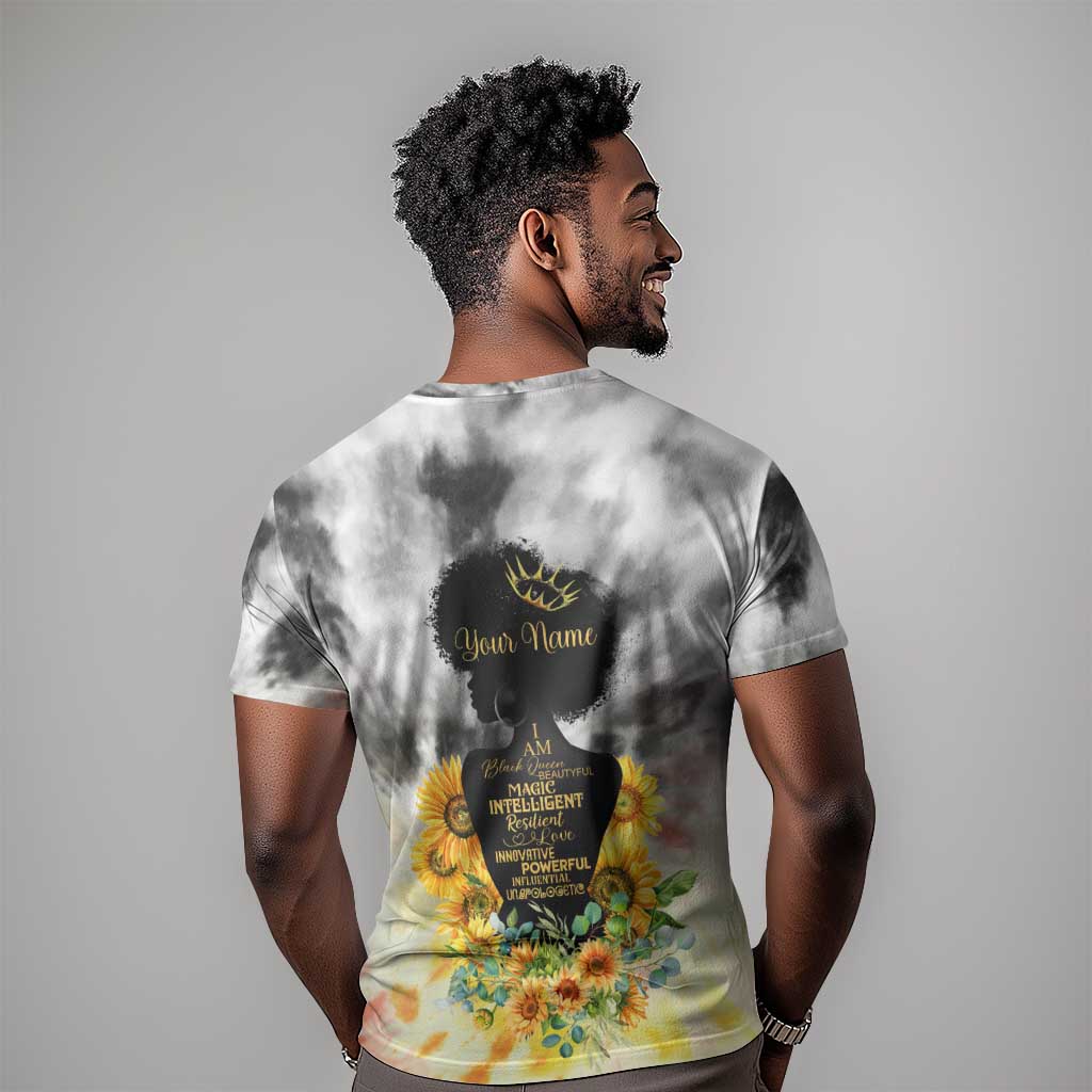 Vintage Flowers - I Am Black Queen T shirt DT02