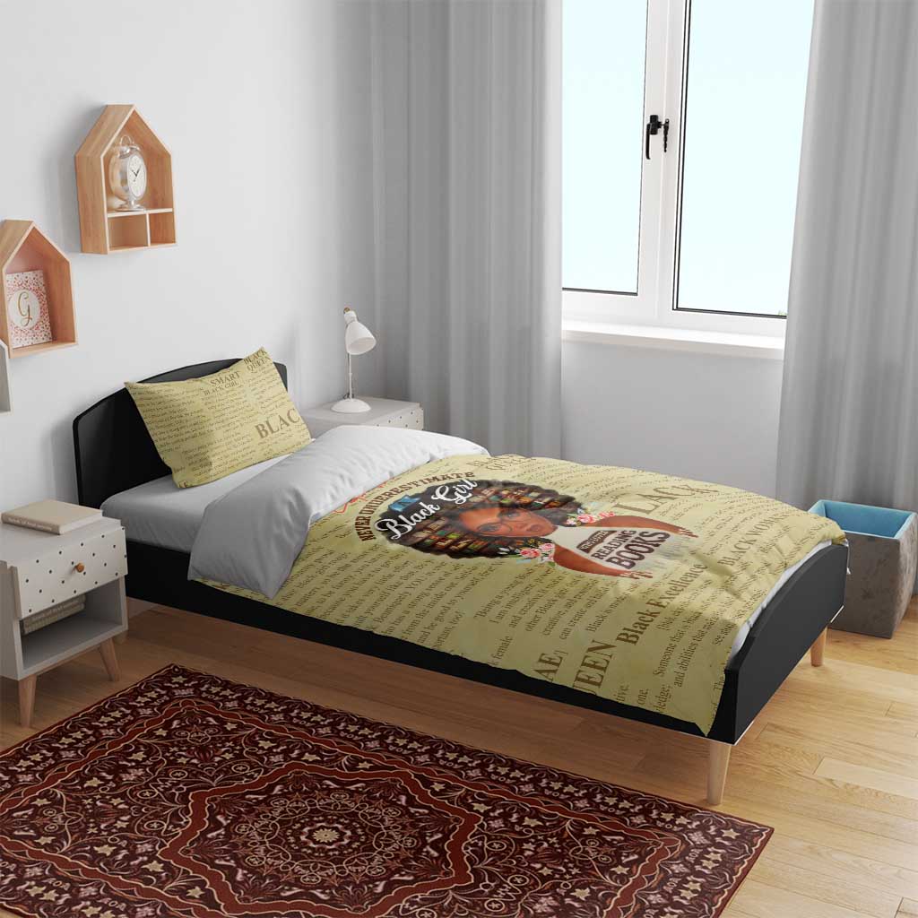 Personalized Black Girl African Bedding Set Never Underestimate A Book Lover DT02
