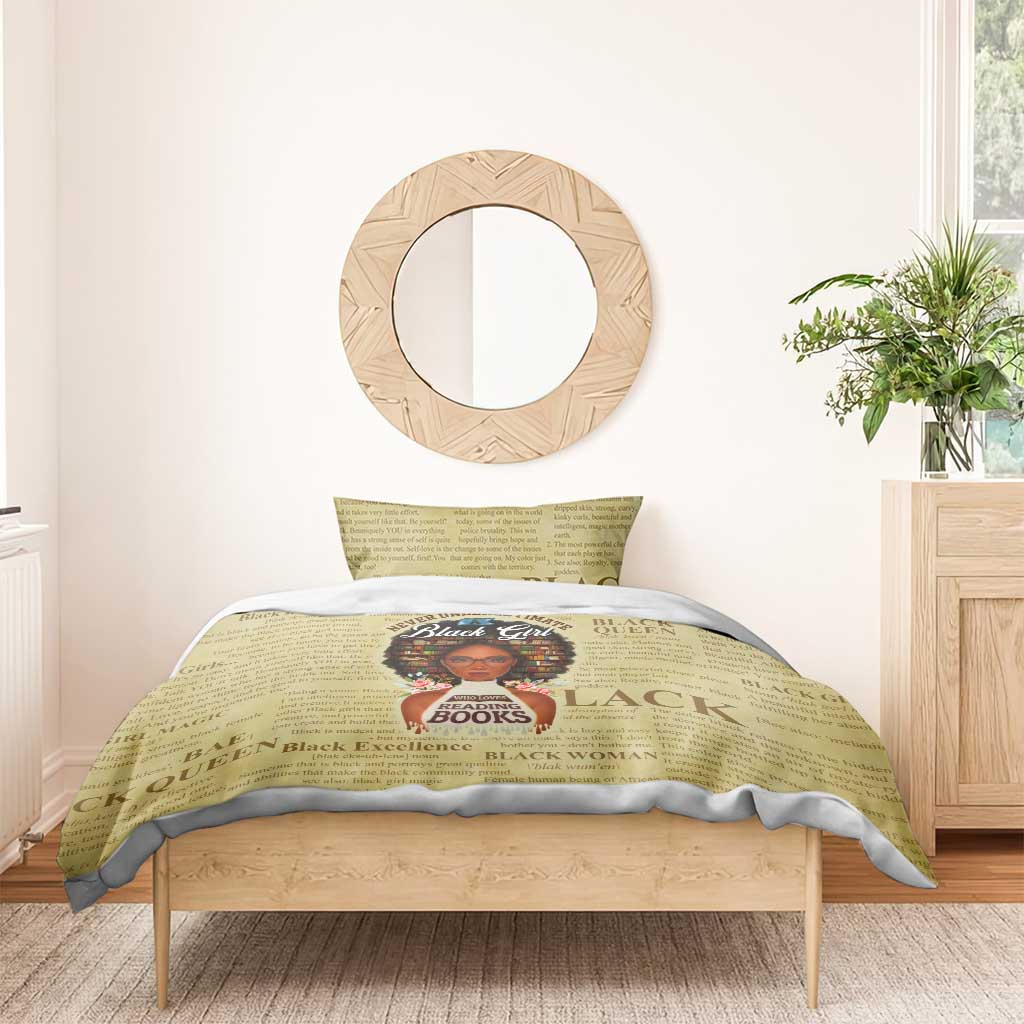 Personalized Black Girl African Bedding Set Never Underestimate A Book Lover DT02