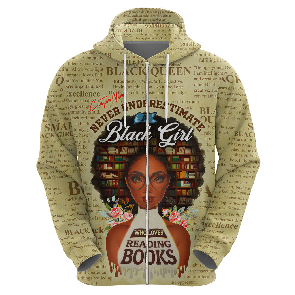 Personalized Black Girl African Hoodie Never Underestimate A Book Lover DT02