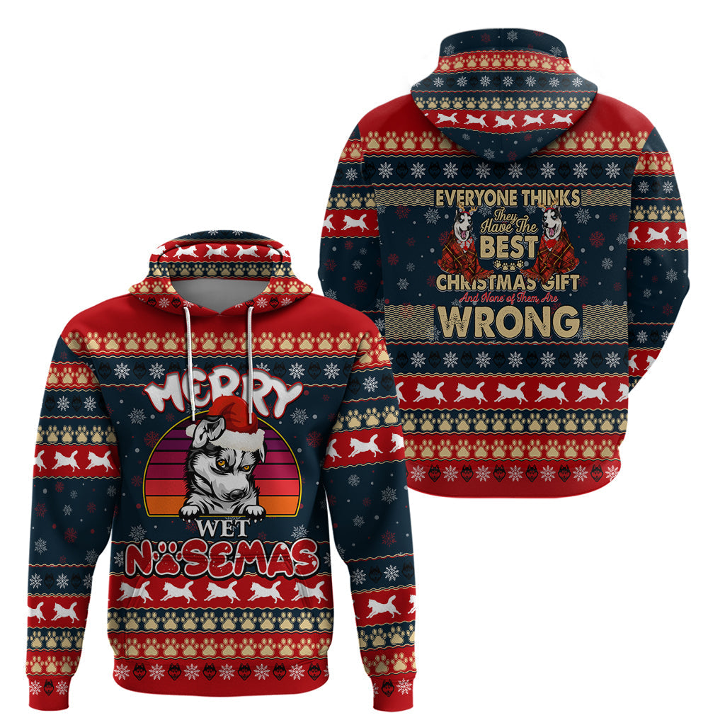 Merry Wet Nosemas Hoodie Christmas Husky DT02