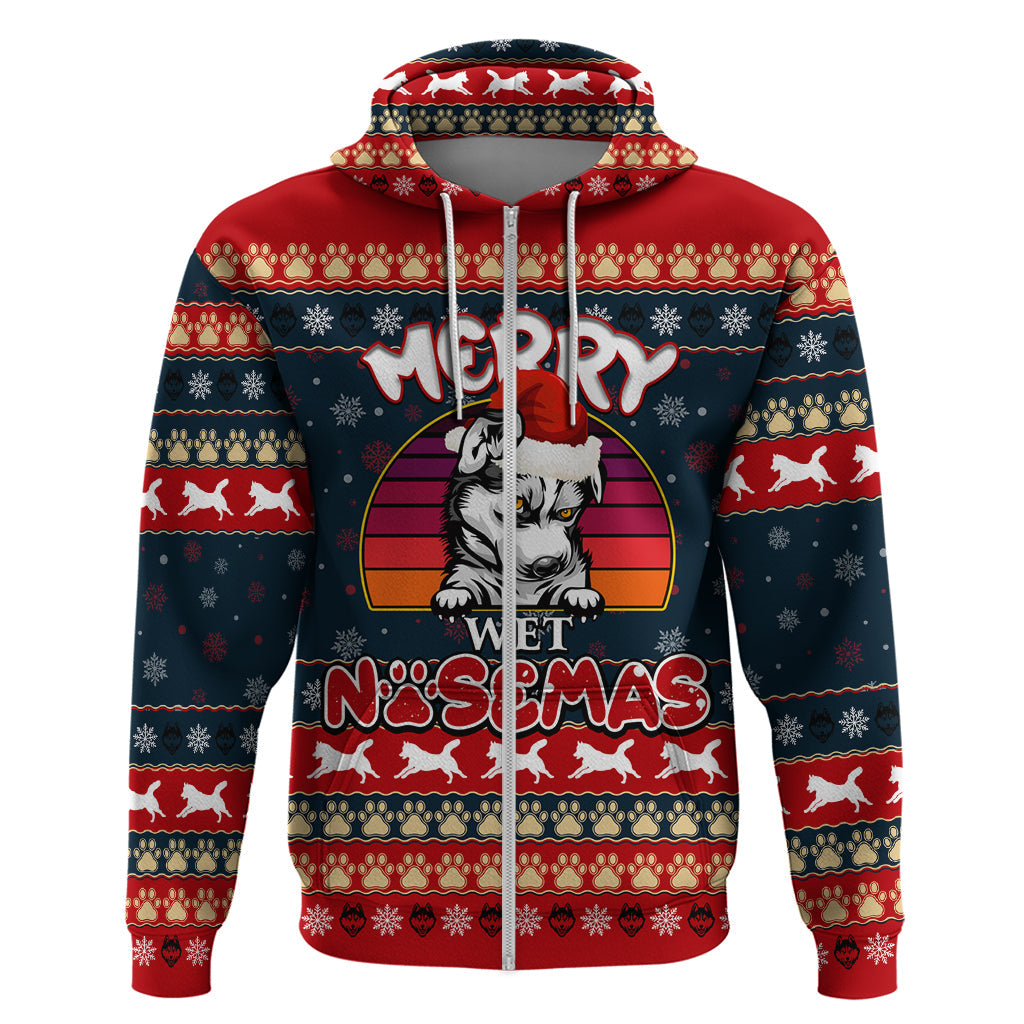Merry Wet Nosemas Hoodie Christmas Husky DT02