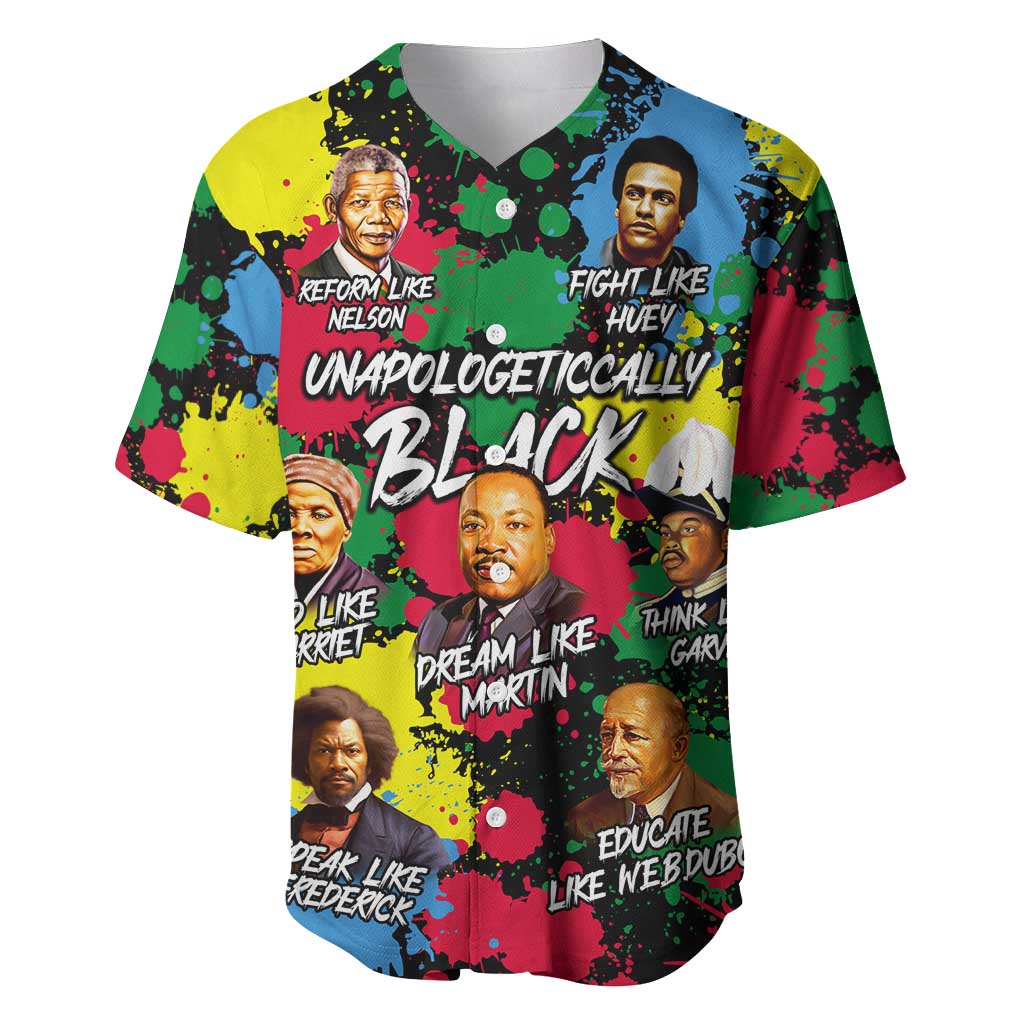 Unapologetically Black Baseball Jersey Civil Rights Leaders DT02