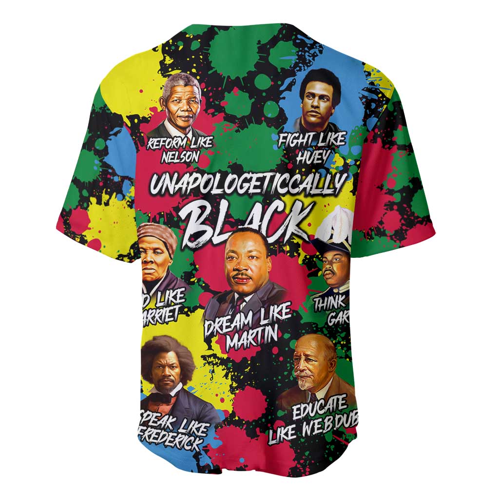 Unapologetically Black Baseball Jersey Civil Rights Leaders DT02