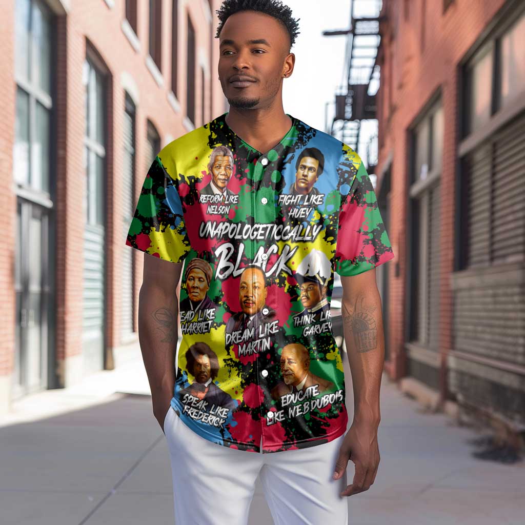 Unapologetically Black Baseball Jersey Civil Rights Leaders DT02