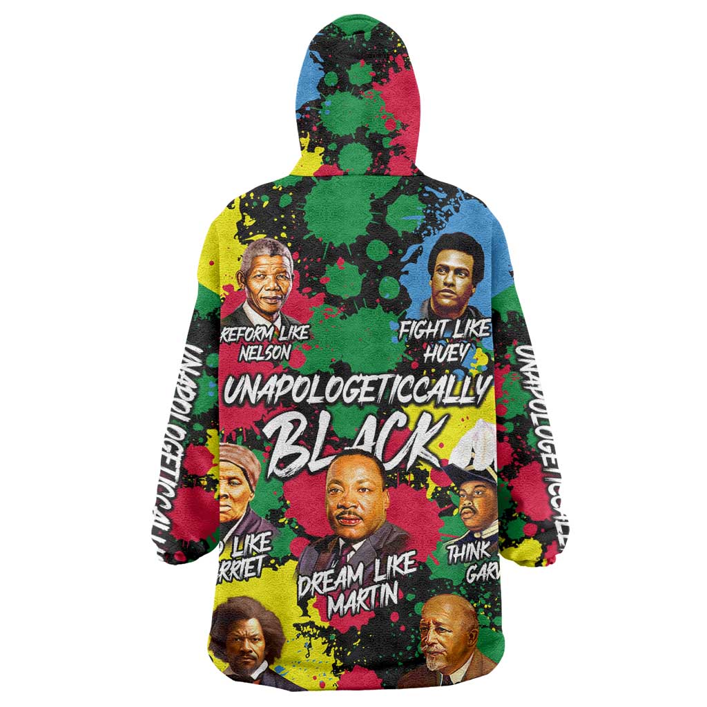 Unapologetically Black Wearable Blanket Hoodie Civil Rights Leaders DT02