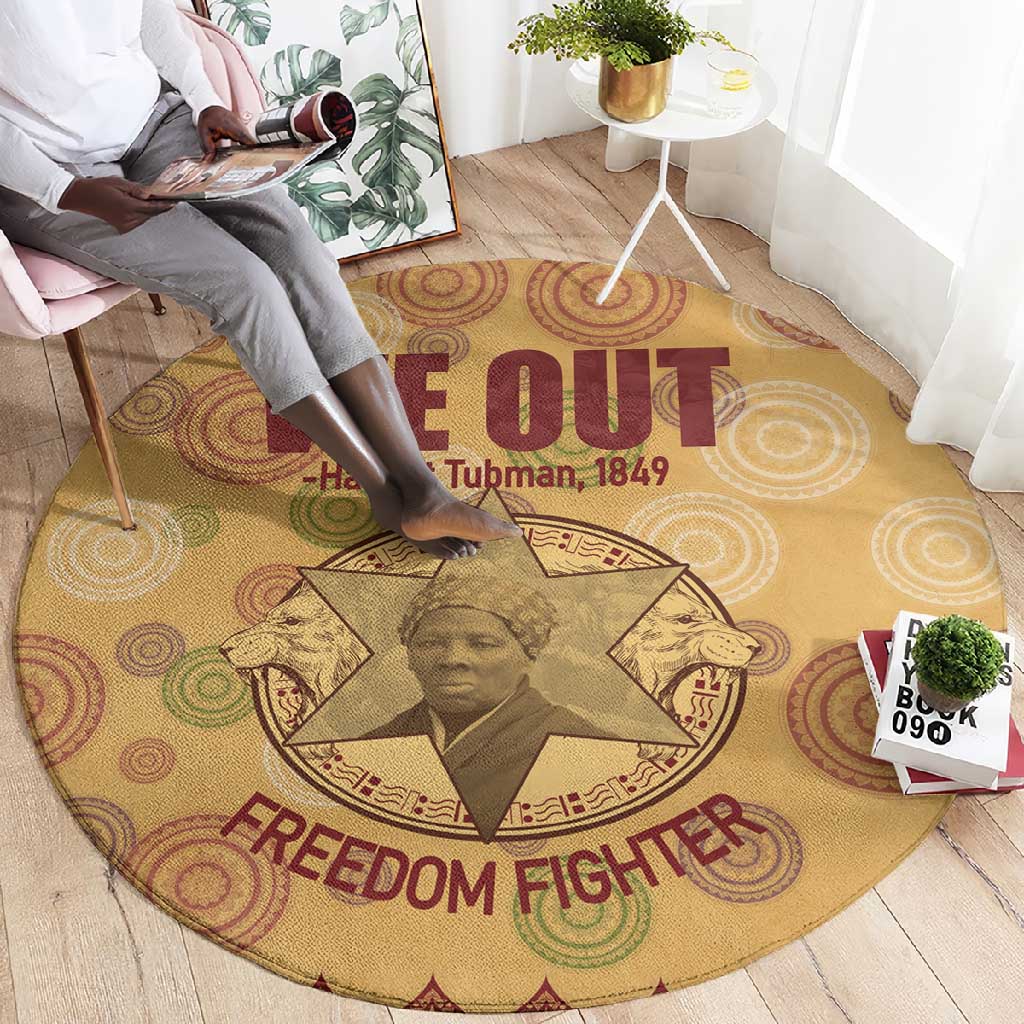 We Out 1849 African-American Round Carpet Harriet Tubman DT02