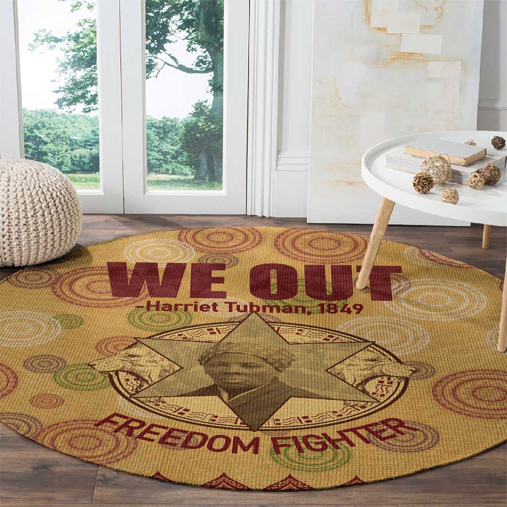 We Out 1849 African-American Round Carpet Harriet Tubman DT02